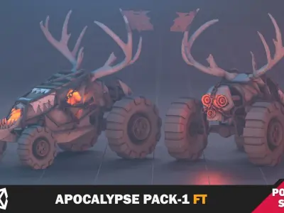 Apocalypse Flame Thrower Pack Low-poly 3D model