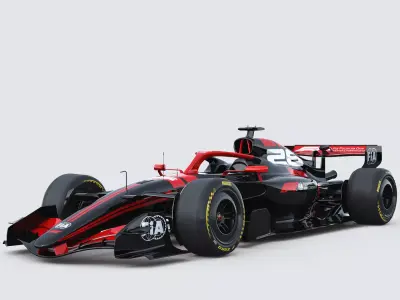 F1 Concept 2026 Template Livery Low-poly 3D model