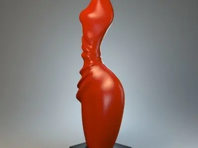 Sculpture Amazon in robes 3D model