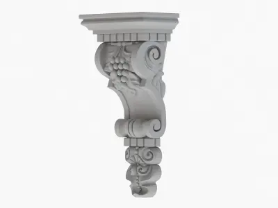 Scroll Corbel 23 3D model