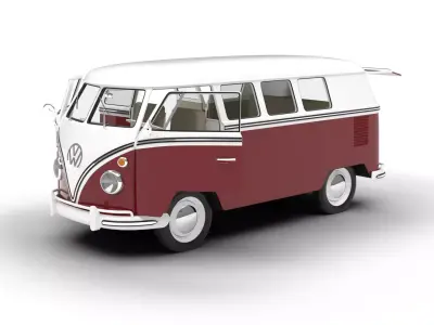 Volkswagen T1 Combi 1950 HQ 3d model 3D model