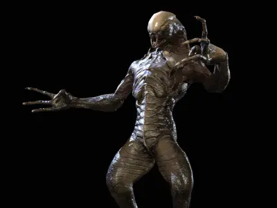 Low-poly model of the character MutantZ4 Low-poly 3D model