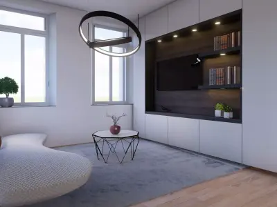 living room-Salon 3D model