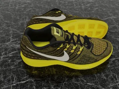 NIKE LUNAR TEMPO 2 3D SHOES - YELLOW Low-poly 3D model