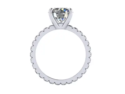 Solitaire Diamond Fashion Ring R5 3D print model purchase