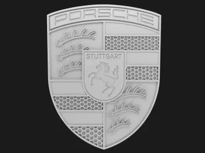 Porsche logo 01 3D print model