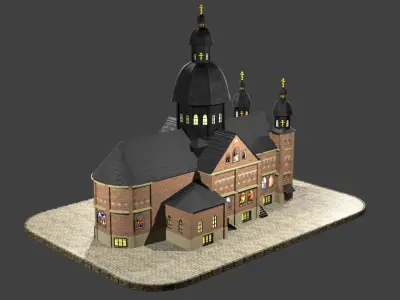 Holy Eucharist Ukrainian Catholic Parish Low-poly 3D model