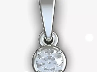 Classic diamond pendant 3D print model