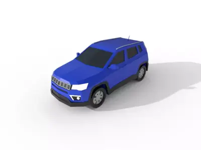 Jeep Compass 2017 - 2046 Poly - 7 Diffirent Colour Low-poly 3D model