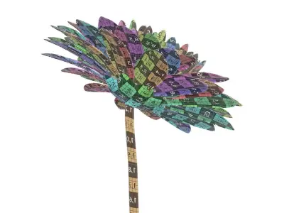 gerbera in vase 3D model