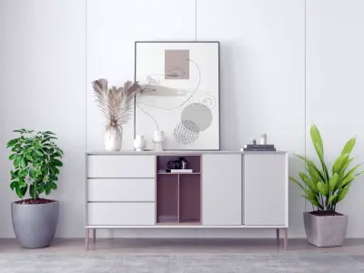 Modern decorative cabinet 3D model