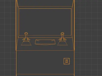 Low Poly Arcade Machine  Game Ready 3D Model GLB 2972 Tris 5337  Low-poly 3D model