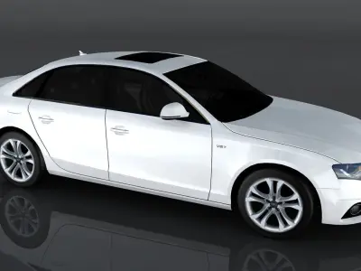 Audi S4  2009  Low-poly 3D model