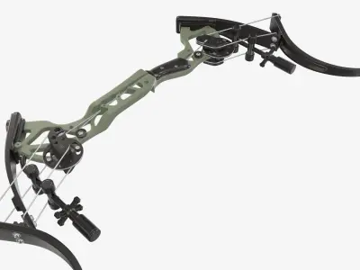 Drawn lever action compound bow 3D model