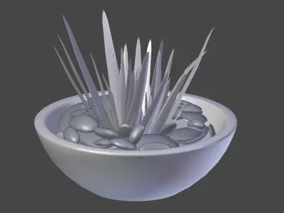 Aloe Vera - Potted Plant 2 3D model