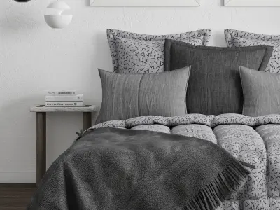 Bedroom set 3 decor 3D model