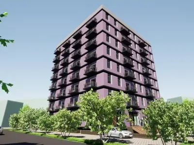 Residential complex 3D model