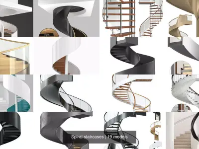 Spiral staircases 3D Model Pack