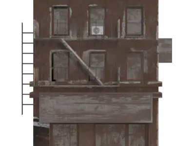 Old building Free low-poly 3D model