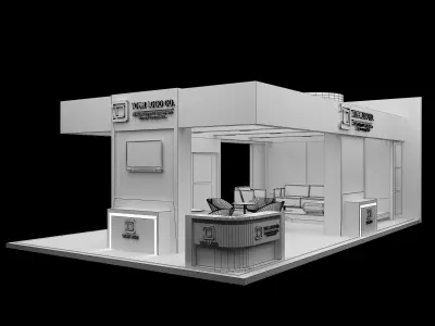 Booth Exhibition Stand a536b 3D model
