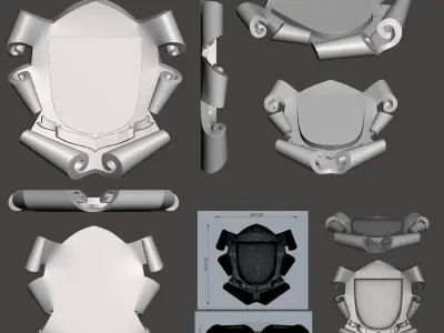 Coat of arms - scroll - 3d model for CNC 3D model