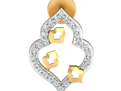 Women Earring 3dm STL FBX OBJ Render Details 3D print model purchase