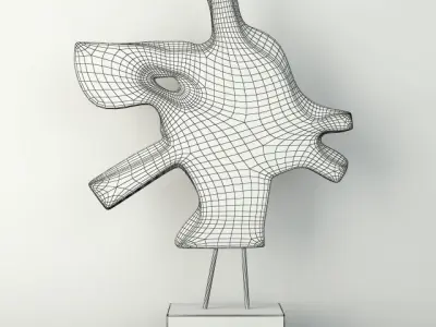Teak Decorative Figure by ZARA HOME 3D model
