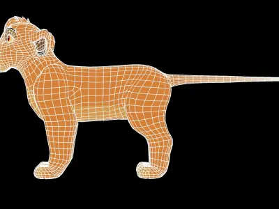 Mufasa and Sarabi Teens Low-poly 3D model