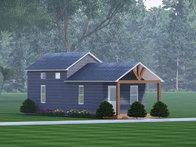 Modern Tiny House Exterior with Minimalist Design  3D model