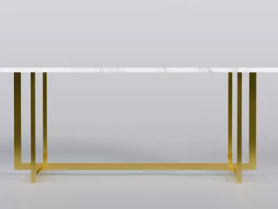 Luxury Gold Marble Table 3D Model True 4K PBR Renders Clean UV Low-poly 3D model