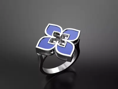 Venetian princess ring 3D print model