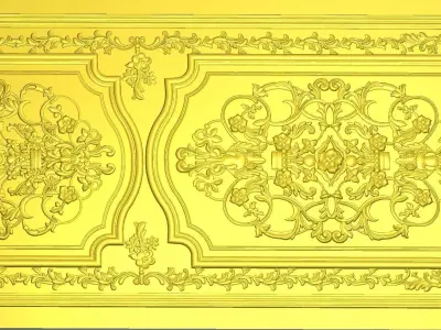 DOOR CLASSICAL CARVED 3D model