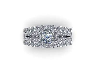 Pav Wedding Diamond Ring 3D print model