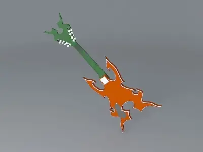 Sands V8 Guitar Free 3D model