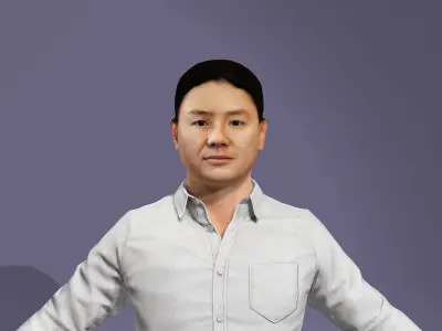Realistic Male 3D Model Richard Liu Chinese tycoons 3D model