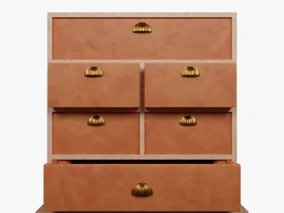 Cabinate for Clothes with multiple Drawer 3D Model Low-poly 3D model