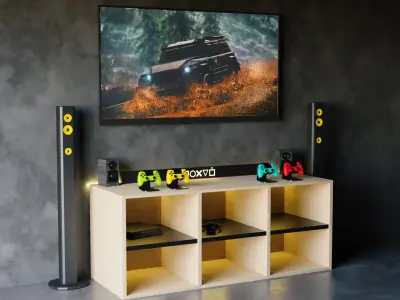 Gamer TV Setup by Nikdox 3D model