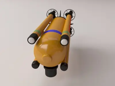 Seafox toy car with wheels 3D model