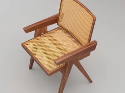 Modern Wood Chair 3D model