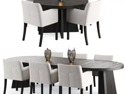 Dining Table Trent - Victoria Set 3D model