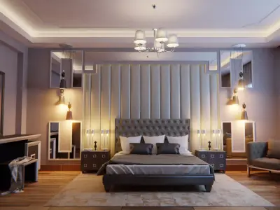 full bedroom 3D model