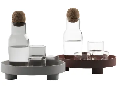 060 Kitchen decor set DISHES muuto carafe set 00 3D model