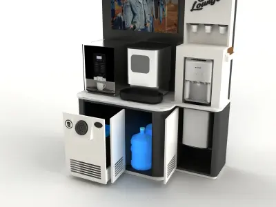 Coffee lounge 3D model 3D model