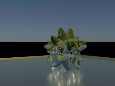Glass decorative star Free 3D model