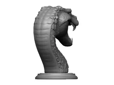 snake head bust 3D print model