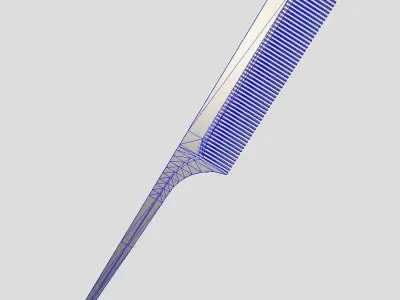 Pin Tail Comb 2 Low-poly 3D model