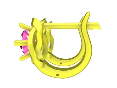 A7790 Luxury Diamond Earrings 3D print model