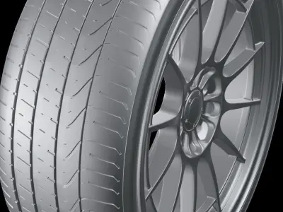 Enkei NT03-M with Pirelli P-Zero Wheels 3D print model