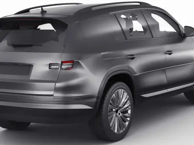 Test prototype SUV in camouflage 3D model