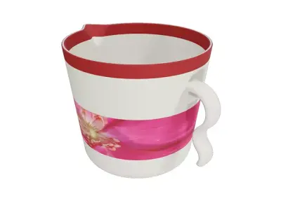 Classic Plastic Bath Mug Low-poly 3D model